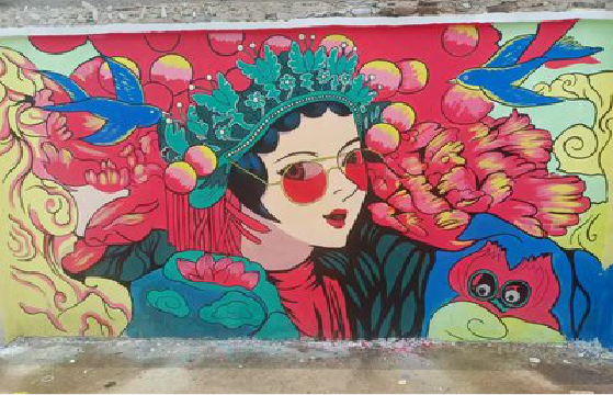 略阳墙体彩绘-网红墙