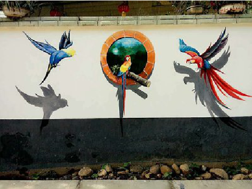 略阳视觉错位-3D墙绘设计