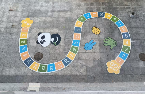 略阳地面游戏彩绘