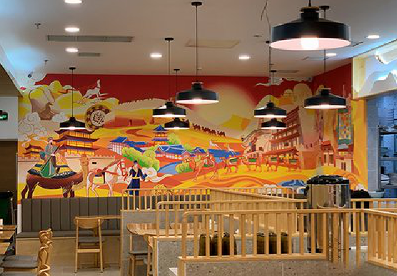 略阳商业空间彩绘介绍。